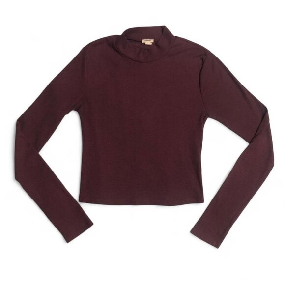 Garage Ribbed Mockneck Top - Picture 2 of 5